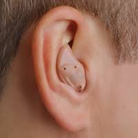 Hard of Hearing - Hearing aid in ear